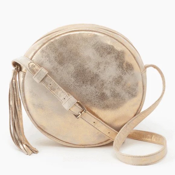 Bags Nwt New Hobo Groove Crossbody Distressed Gold Leather Retired